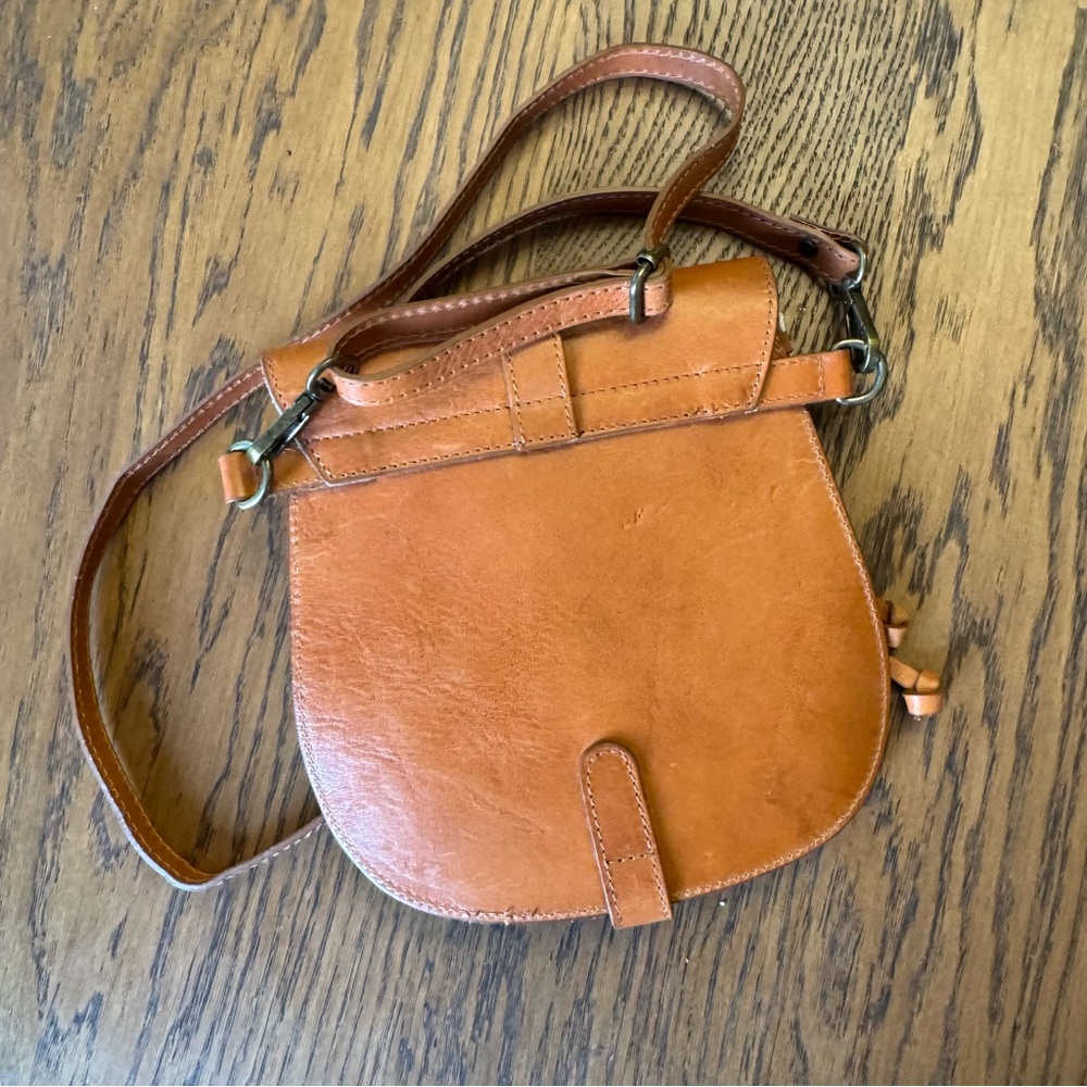 Sundance Anthropologie Leather cloth Plaid Crossbody belt bag Vintage look Boho - Picture 2 of 11
